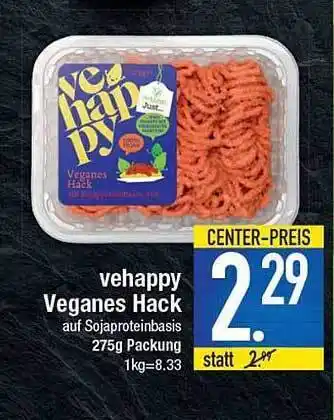 E-Center Vehappy Veganes Hack Angebot