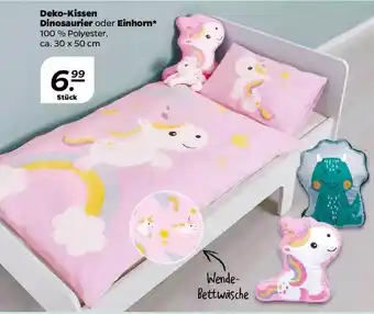 NETTO Deko-kissen Dinosaurier Oder Einhorn Angebot