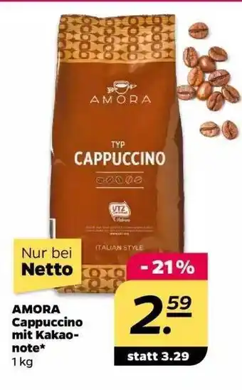 NETTO Amora Cappuccino Mit Kakaonote Angebot