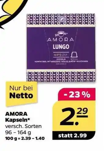 NETTO Amora Kapseln Angebot