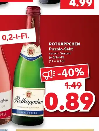 Kaufland Rotkappchen Piccolo-Sekt  0,2 l Angebot