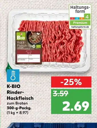 Kaufland K-Bio Rinder-Hackfleisch 300 g Angebot