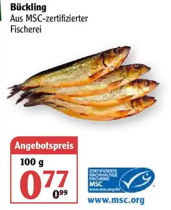 Globus Bückling 100g Angebot