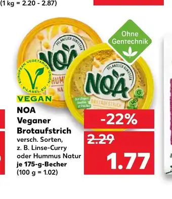 Kaufland Noa Veganer Brotaufstrich 175 g Angebot