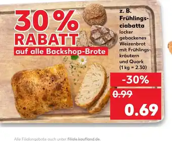 Kaufland Fruhlings-ciabatta Angebot