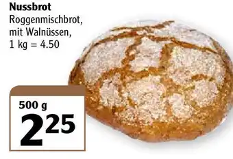 Globus Nussbrot 500g Angebot