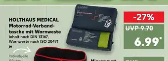 Kaufland Holthaus Medical Motorrad-Verband-tasche mit Warnweste Angebot