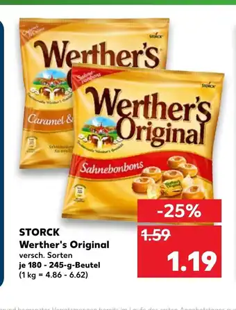 Kaufland Storck Werther's Original 180-245 g beutel Angebot