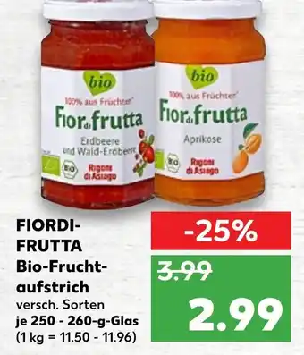 Kaufland Fiordi Frutta Bio Fruchtaufstrich 250-260 g Glas Angebot