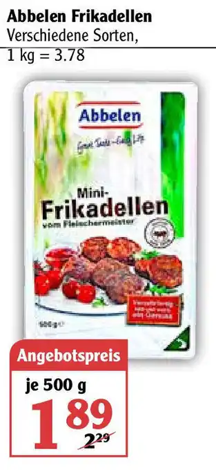 Globus Abbelen Frikadellen 500g Angebot