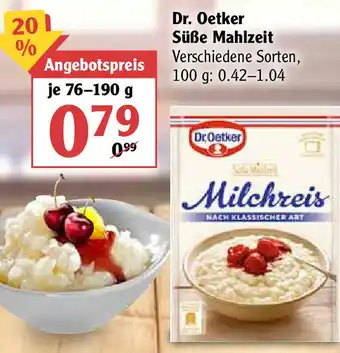 Globus Dr. Oetker Süße Mahlzeit 76-190g Angebot