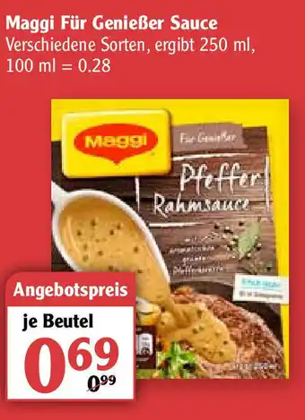 Globus Maggi für Genießer Sauce Angebot