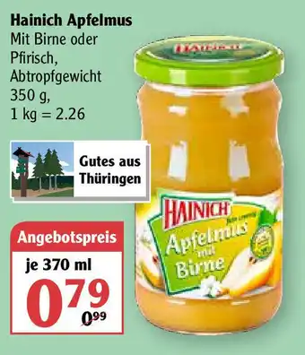 Globus Hainich Apfelmus 370ml Angebot