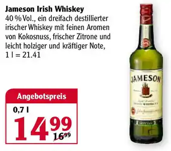 Globus Jameson Irish Whiskey 0,7L Angebot