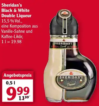 Globus Sheridan's Black & White Double Liqueur 0,5L Angebot