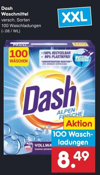 Netto Marken-Discount Dash Waschmittel 100 Waschladungen Angebot