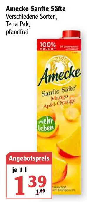 Globus Amecke Sanfte Säfte 1 L Angebot