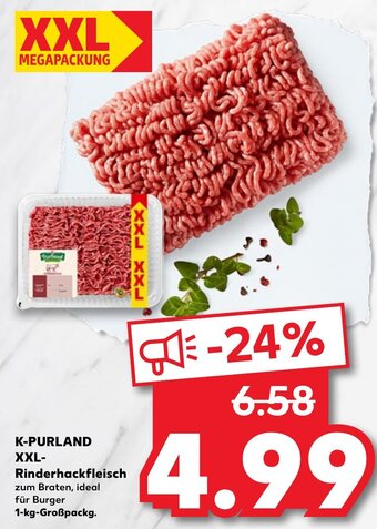 Kaufland K Purland XXL Rinderhackfleisch 1 kg Angebot