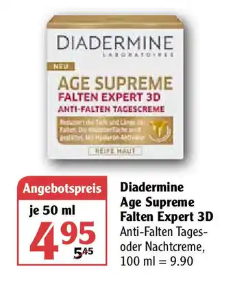 Globus Diadermine Age Supreme Falten Expert 3D Angebot