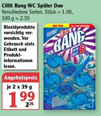 Globus Cillit Bang WC Spüler Duo Angebot