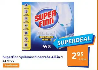 Action Superfinn Spülmaschinentabs All in 1, 44 Stück Angebot