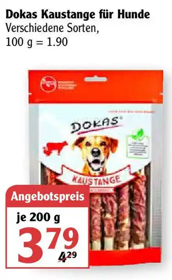 Globus Dokas Kaustange für Hunde 200g Angebot