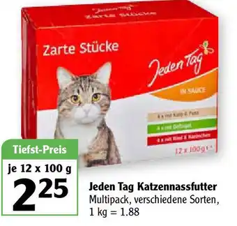 Globus Jeden Tag Katzennassfutter 12x100g Angebot