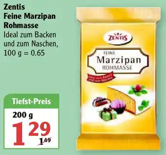 Globus Zentis Feine Marzipan Rohmasse 200g Angebot