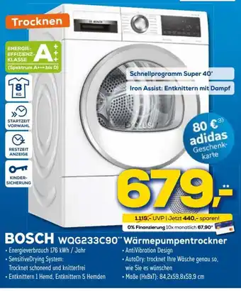 Euronics Bosch WQG233C90 Wärmepumpentrockner Angebot