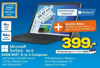 Euronics Microsoft Surface Go 2 64GB WiFi 2in1 Computer Angebot