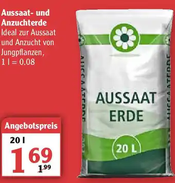 Globus Aussaat und Anzuchterde 20L Angebot