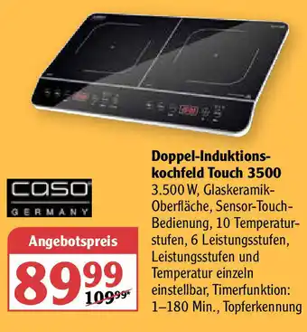 Globus Caso Doppel Induktionskochfeld Touch 3500 Angebot