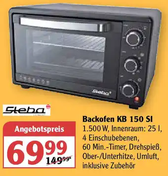 Globus Steba Backofen KB 150 SI Angebot