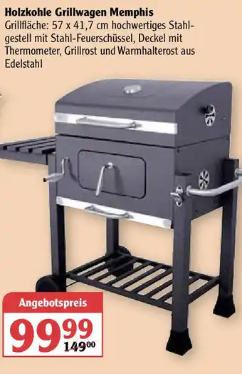 Globus Holzkohle Grillwagen Memphis Angebot