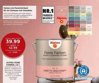 BBM Baumarkt Alpina Feine Farben 2,5L Angebot