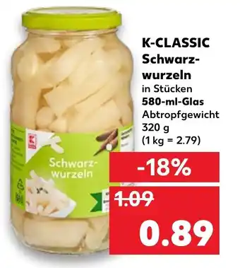 Kaufland K Classic Schwarzwurzeln 580 ml Glas Angebot