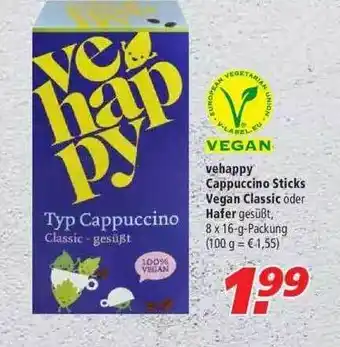 Marktkauf Vehappy Cappuccino Sticks Vegan Classic Oder Hafer Angebot