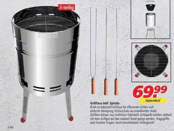 Marktkauf Grillfass Inkl. Spieße Angebot