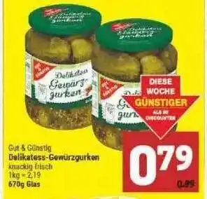 Marktkauf Gut & Günstig Delikatess-gewürzgurken Angebot