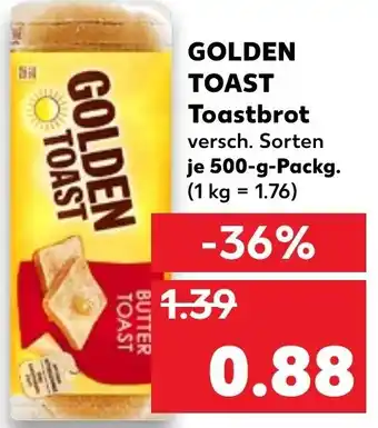 Kaufland Golden Toast Toastbrot 500 g Angebot