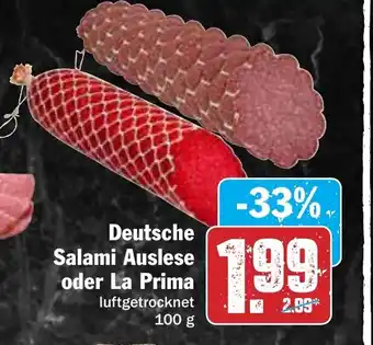 Hit Dt. Salami Auslese o. La Prima 100g Angebot