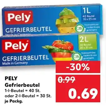 Kaufland Pely Gefrierbeutel 1-L Beutel = 40 St. Angebot