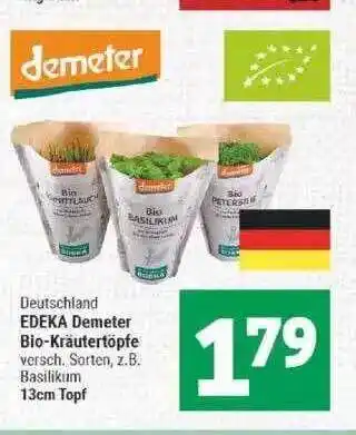 Marktkauf Demeter Edeka Bio-kräutertöpfe Angebot