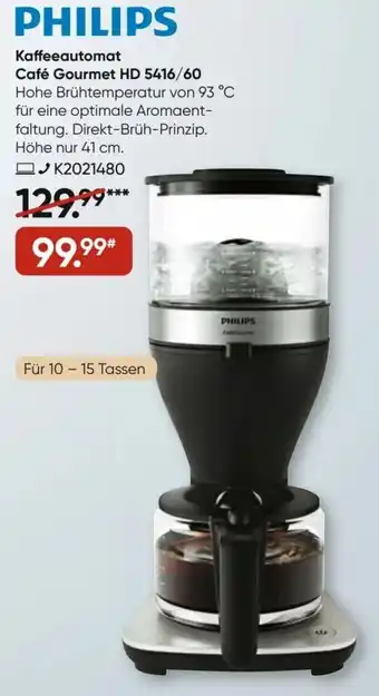 Galeria Philips Kaffeeautomat Café Gourmet HD 5416/60 Angebot