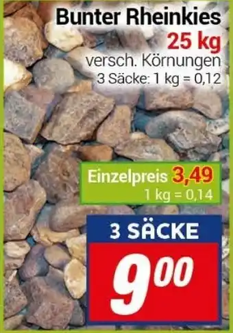 CENTERSHOP Bunter Rheinkies 25kg Angebot