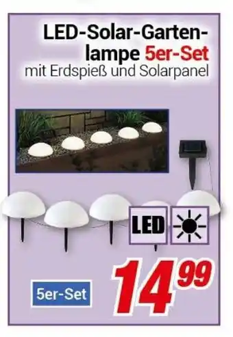 CENTERSHOP LED Solar Gartenlampe 5er Set Angebot