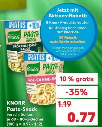 Kaufland Knorr Pasta Snack 69-80 g Becher Angebot