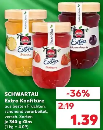 Kaufland Schwartau Extra Konfitüre 340 g Glas Angebot