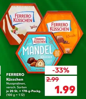 Kaufland Ferrero Küsschen 178 g Angebot