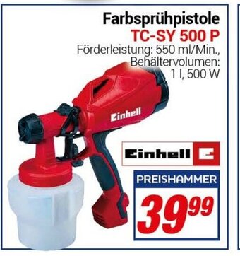CENTERSHOP Einhell Farbsprühpistole TC-SY 500 P Angebot